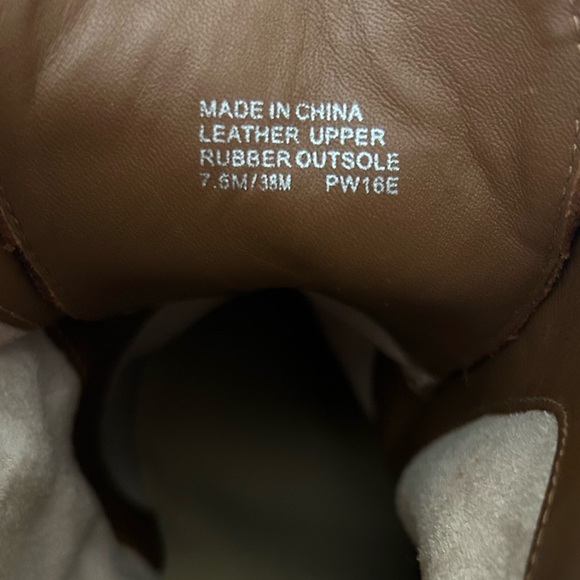 MICHAEL Michael Kors Pierce Leather Suede Rust Brown Lace Up Wedge Booties - 7.5 - Picture 4 of 10